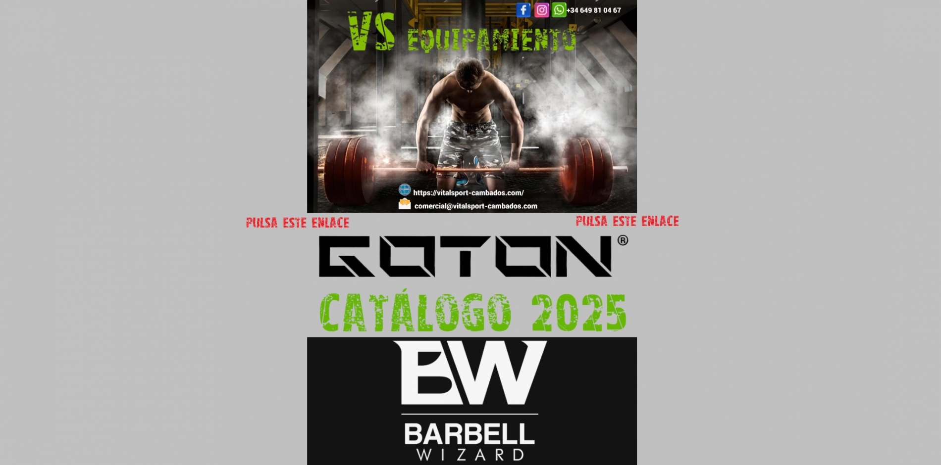CATÁLOGO GOTON & BARBELL WIZARD 2025