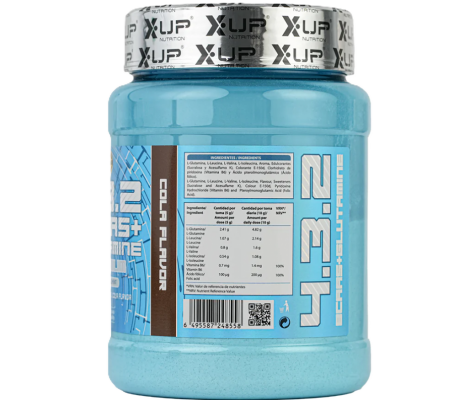 BCAA 4.3.2 + GLUTAMINA PREMIUM KYOWA SABOR COLA 500G.