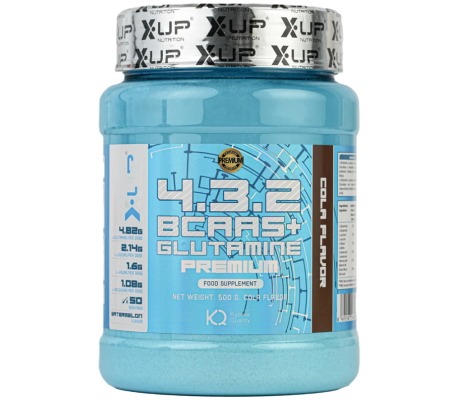 BCAA 4.3.2 + GLUTAMINA PREMIUM KYOWA SABOR COLA 500G.