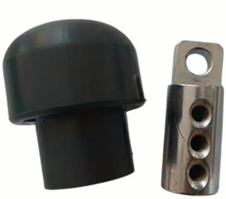 SET FINAL DE CABLE PRISIONERO CON ANILLA ACERO INOX. PARA CABLES DE 4mm, 5mm y 6mm + PROTECTOR BOLA GOMA + MOSQUETÓN VS-SAT-FNCB