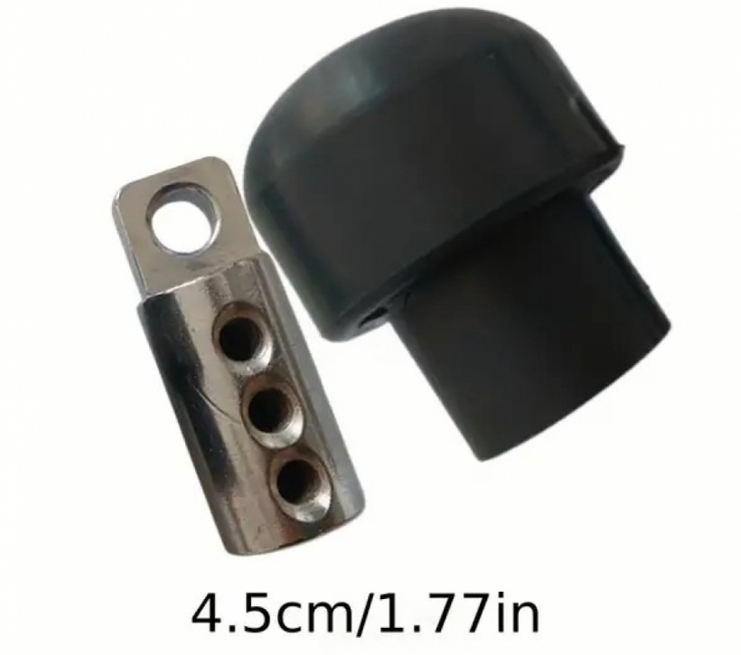 SET FINAL DE CABLE PRISIONERO CON ANILLA ACERO INOX. PARA CABLES DE 4mm, 5mm Y 6mm + PROTECTOR BOLA GOMA + MOSQUETÓN VS-SAT-FNCB - Foto 1/5