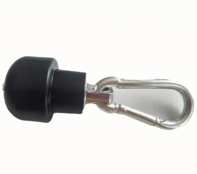 SET FINAL DE CABLE PRISIONERO CON ANILLA ACERO INOX. PARA CABLES DE 4mm, 5mm Y 6mm + PROTECTOR BOLA GOMA + MOSQUETÓN VS-SAT-FNCB - Foto 3/5