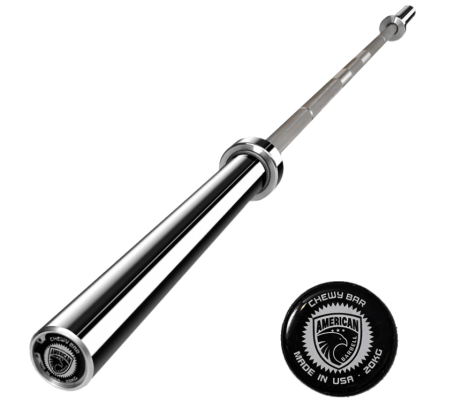 BARRA POWERLIFTING AMERICAN BARBELL CHEWY BAR ACERO INOXIDABLE NORMATIVA IPF
