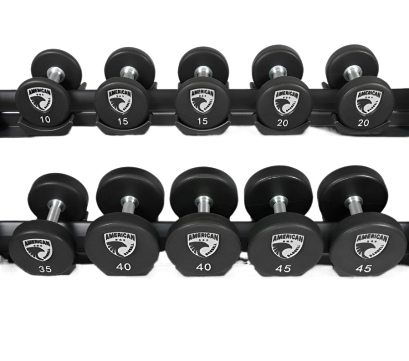 SERIES IV COMMERCIAL GRADE MANCUERNAS DE URETANO AMERICAN BARBELL DBAB4KG-XR - Foto 4/5